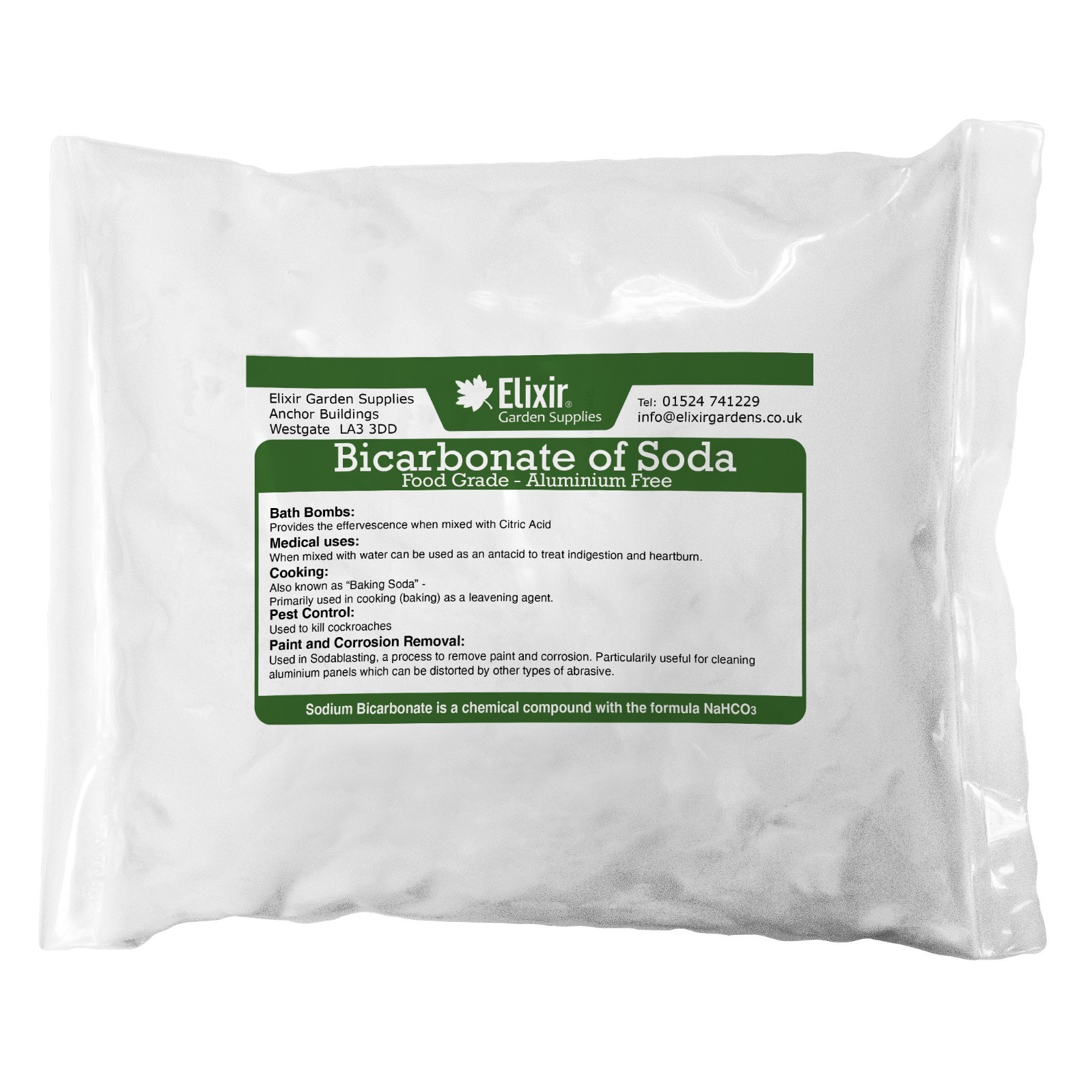 Sodium Bicarbonate 250g 500g 1Kg 2Kg 5Kg 10Kg 25Kg Food Grade