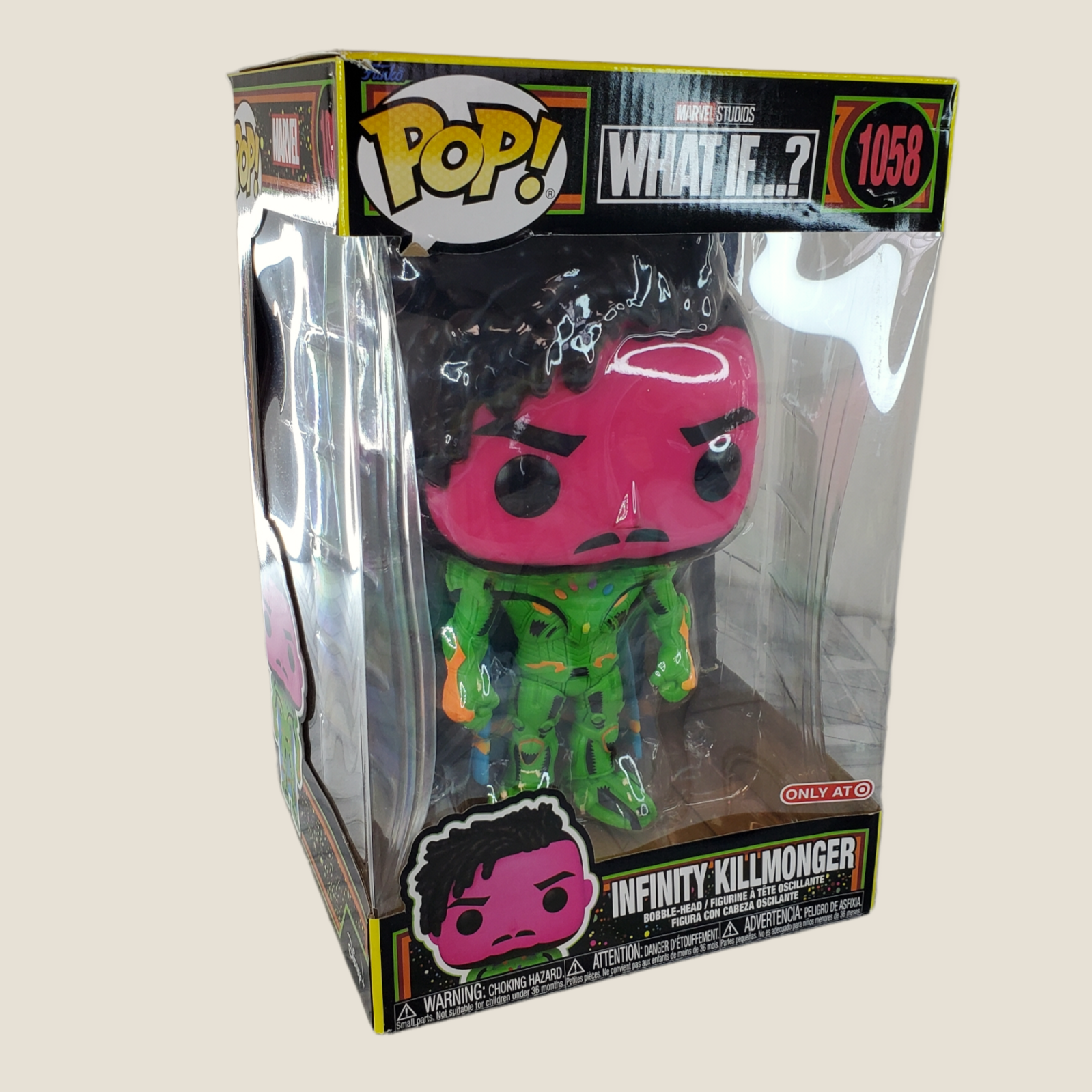 FUNKO POP! ホワット・イフ　キルモンガー　ブラックライト限定BOX Funko POP! Exclusive Jumbo: What If? INFINITY Killmonger
