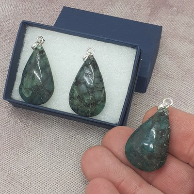 Emerald Teardrop AA Grade Sterling Silver -Perfect gift for yourself- a friend