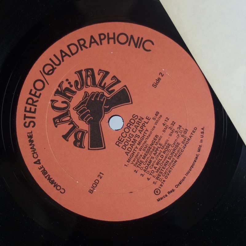 DOUG CARN: Adams Apple US Black Jazz Vinyl LP Orig Press