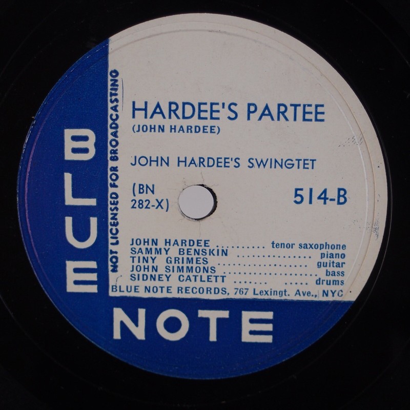 JOHN HARDEE SEXTET: Idaho / Hardee's Party US '46 Blue Note