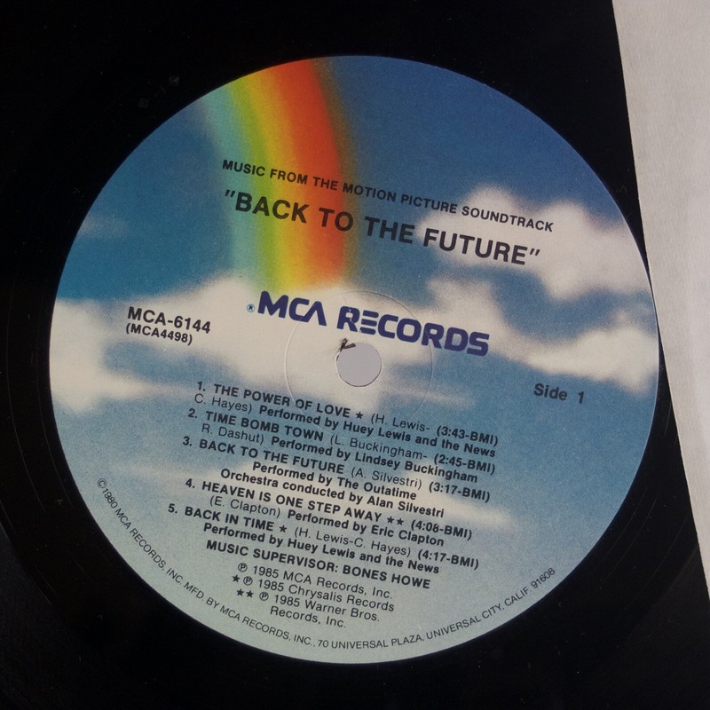 BACK TO THE FUTURE: Original Soundtrack US MCA Vinyl LP Huey Lewis