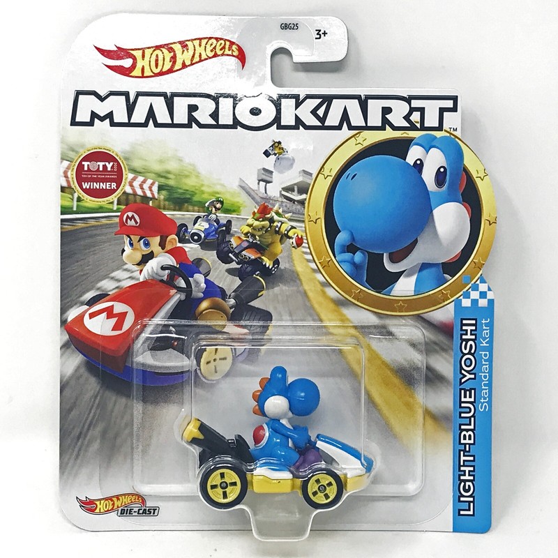 Hot Wheels Light Blue Yoshi Super Mario Kart Character Car Diecast 1:64 Scale | eBay
