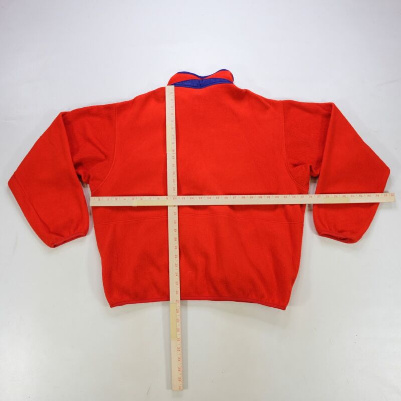 Patagonia Vintage 1995 90s Red Floral Snap T Fleece Pullover