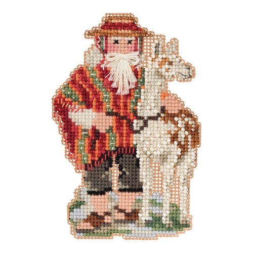 Andes Santa Cross Stitch Kit Mill Hill 2019 South American Santas MH201932