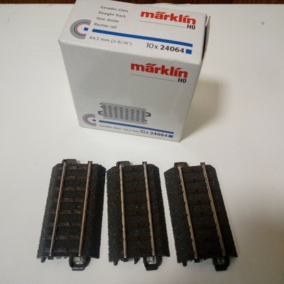 Marklin Binario diritto 643mm N° 3 Pezzi Nuovi scatola LOTTO32