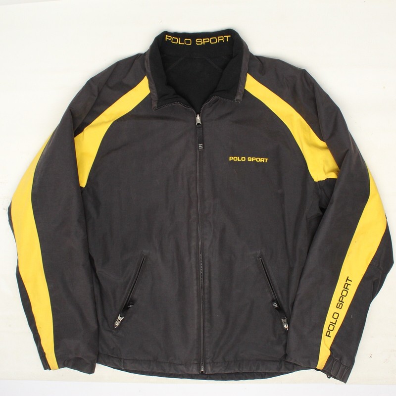 POLO SPORTS リバーシブルジャケット Polo Sport Ralph Lauren Reversible Coat Mens XL Black Yellow