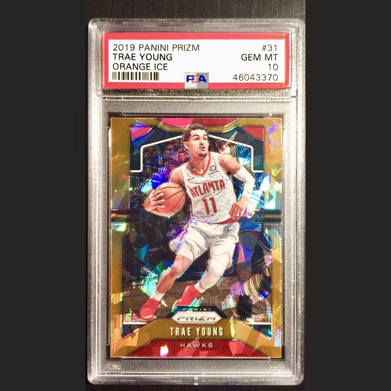 TRAE YOUNG 2019-20 PANINI PRIZM ORANGE ICE PSA 10 - HAWKS ...