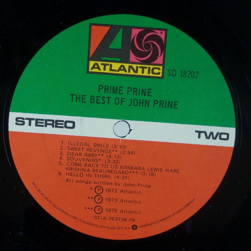 JOHN PRINE Prime Prine US Atlantic Best Of, Greatest Hits Vinyl LP eBay