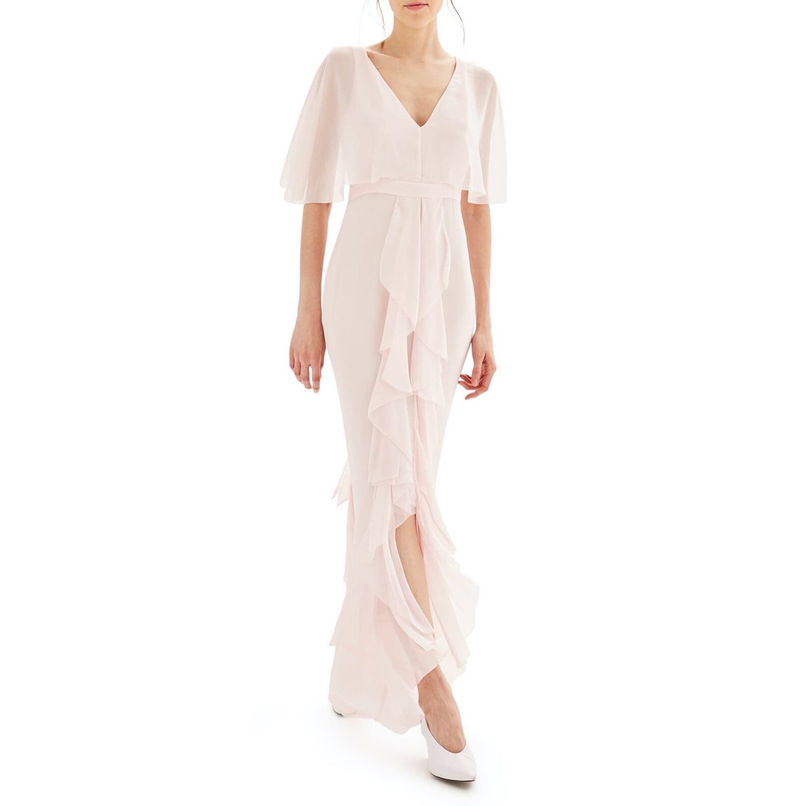 パーティードレス Cascade Bare Pink Strapless Gown Topshop Bride Cascade Gown, Pink, Size 6US | eBay