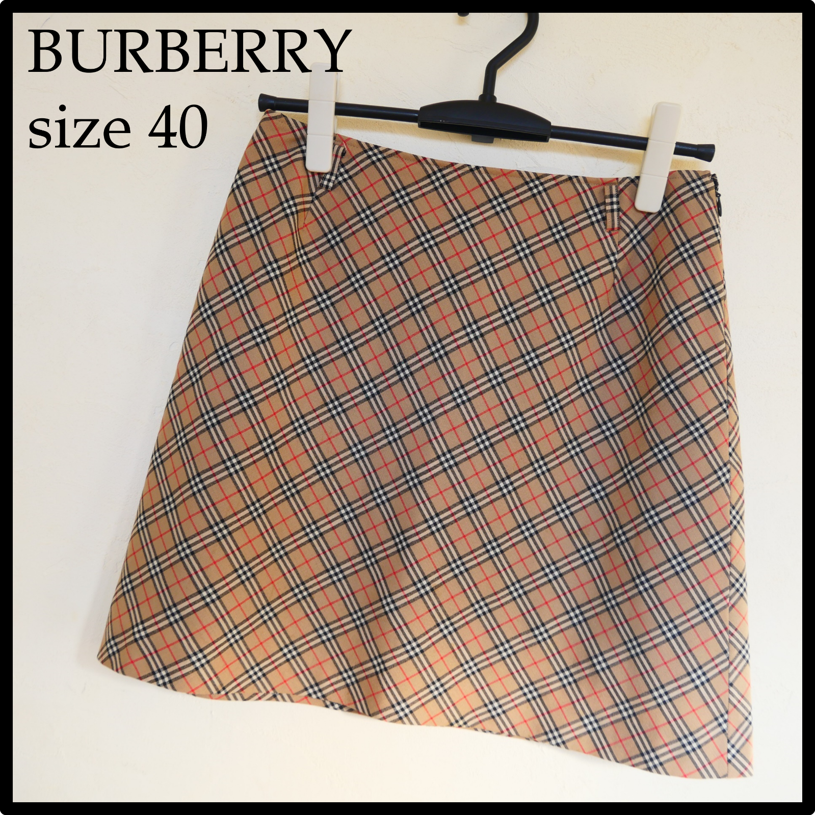 ミニスカート Burberry Virgin Wool Skirt With Burberry Check Print 25198590_55464792_600.jpg