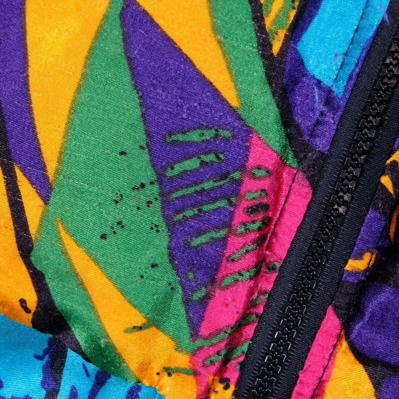 Rare Vintage VENEZIA Vitale Abstract Art Bomber Full Zip Jacket