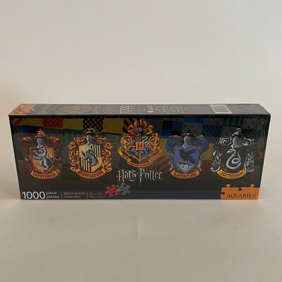 Harry Potter Hogwarts House Crests 1000 Piece Long Jigsaw Puzzle by Aquarius