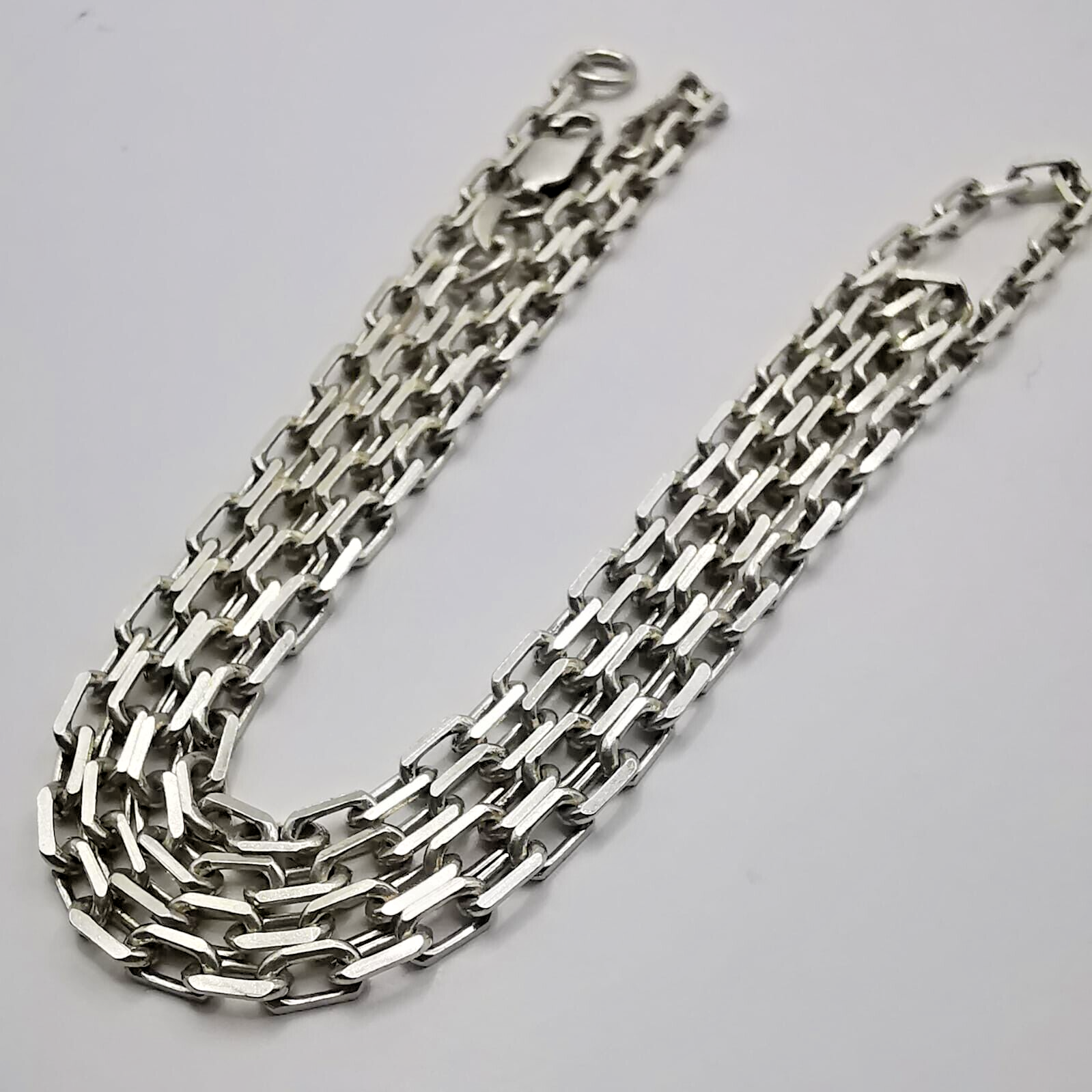 [希少レア] Vintage double chain silver Vintage MONET Double Chain Link Necklace Silver Tone 19.5