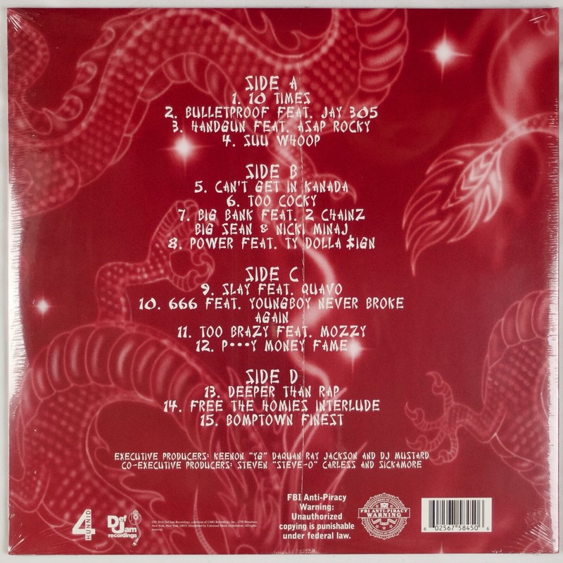 YG: Y.G. Stay Dangerous US Def Jam Gangsta Rap 2x Vinyl LP