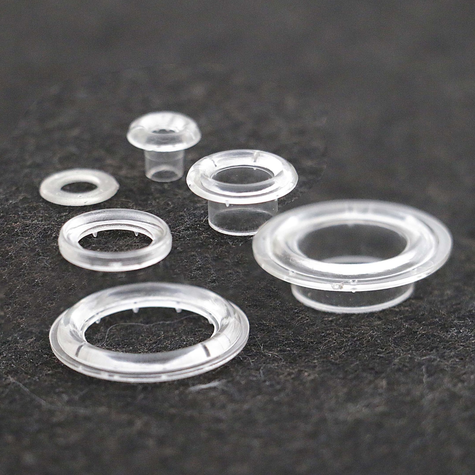 Clear Plastic Grommets & Washer for Posters & Banners,choose size