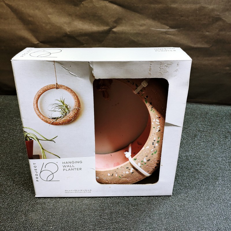 Project 62 Concrete Terrazzo Circular Hanging Wall Planter