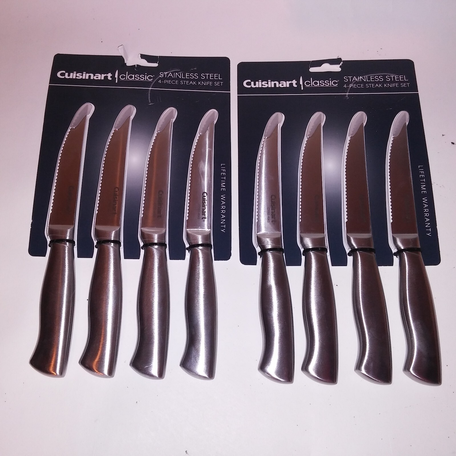 Of 8 Stainless Steel Classic Silver Brand New