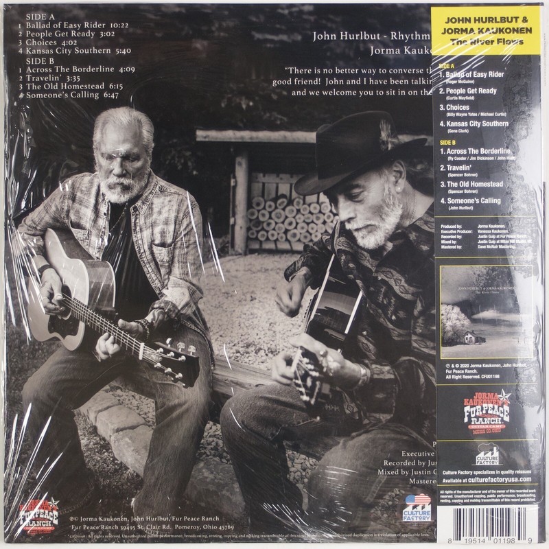 JOHN HURLBUT & JORMA KAUKONEN: The River Flows US Colored