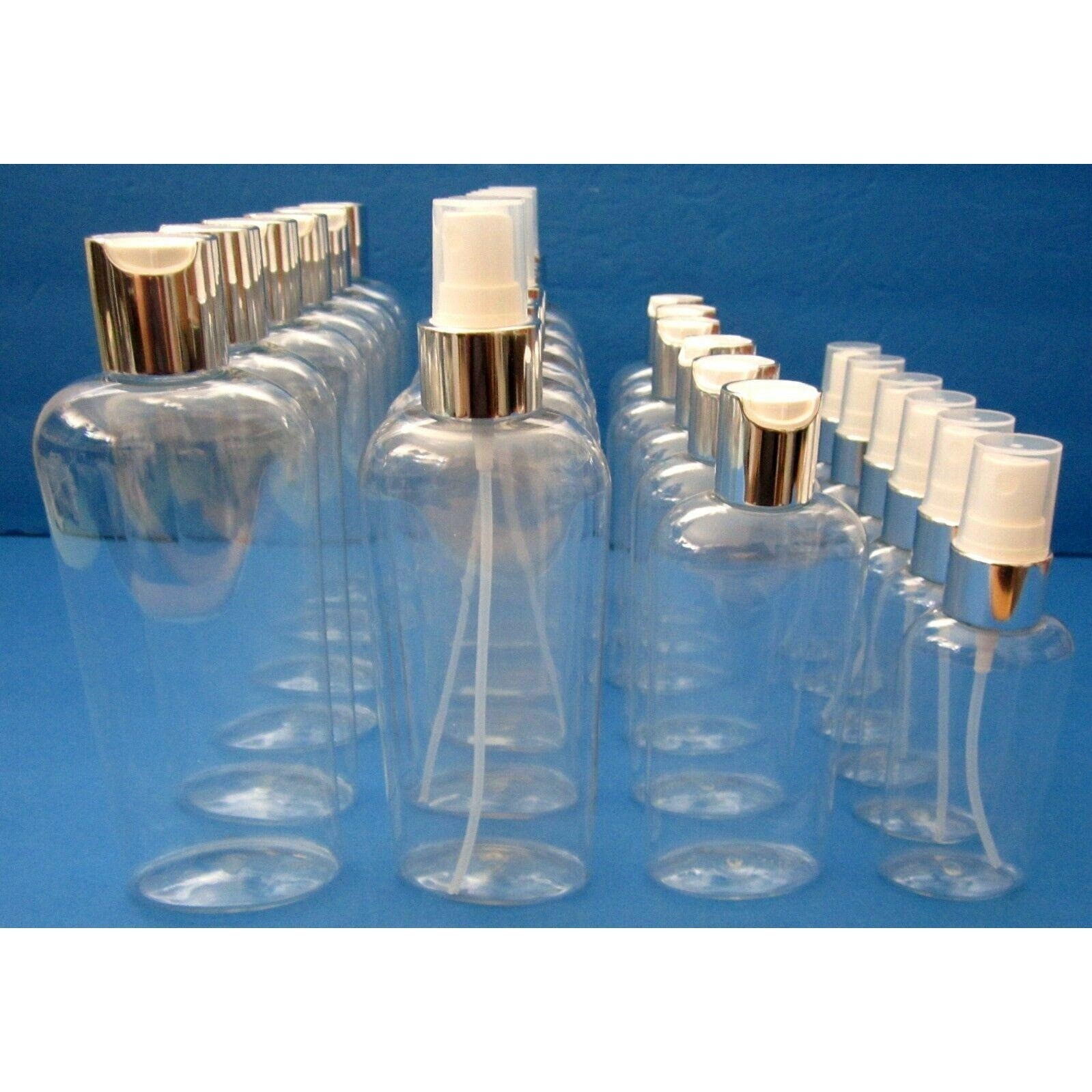 12pk 8 oz PET Plastic Bottles Clear Cosmo Oval BPA Free NO CAP 24/410 Neck