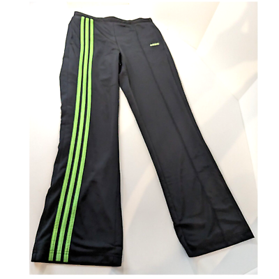 Adidas 3 green sales stripe track pants black