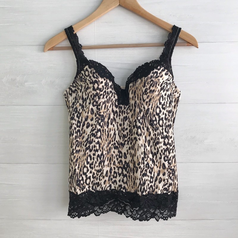 トップス Leopard camisole Qhpzcy Women Leopard Print Camisole Tops Sexy Square Neck