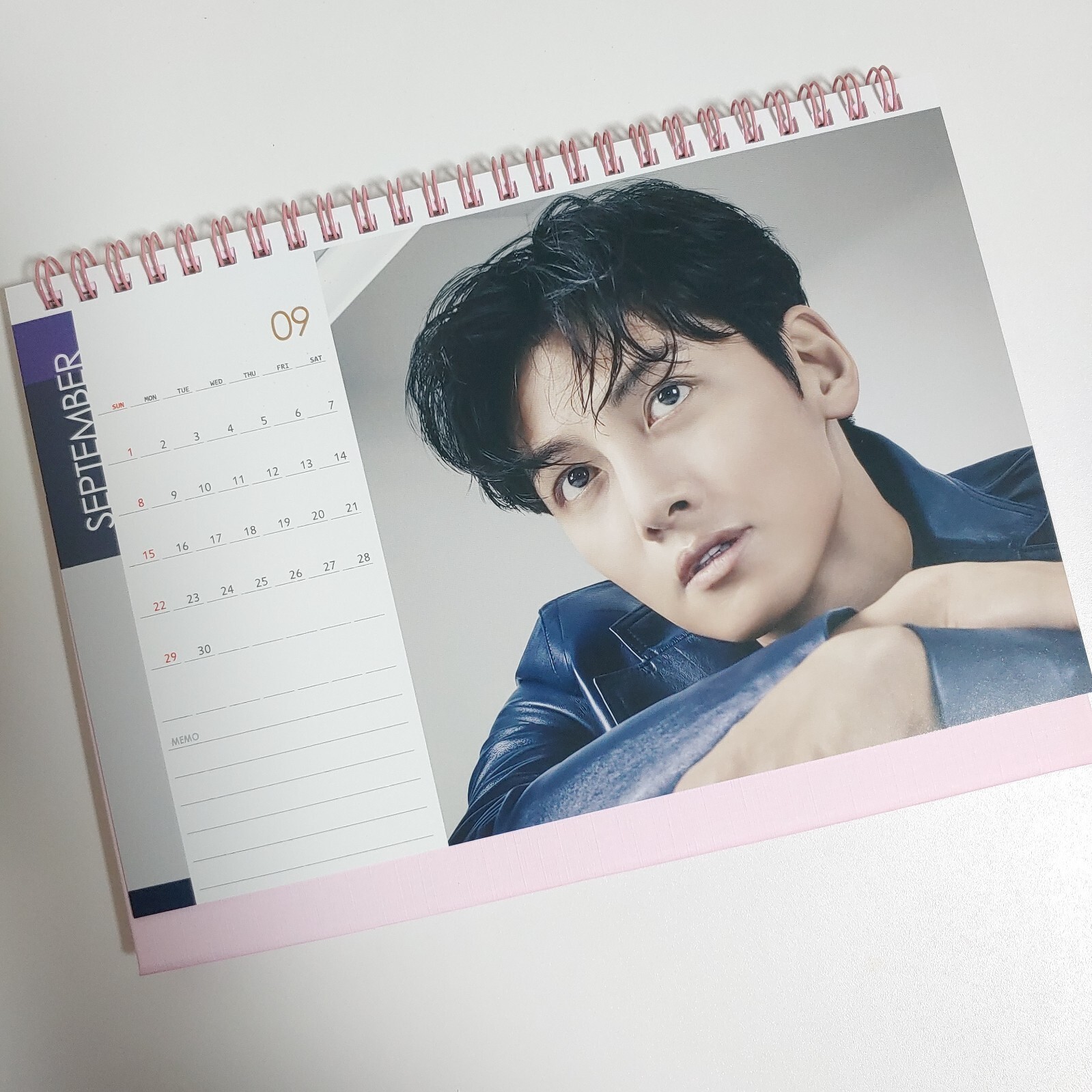 Ji Chang Wook Photo Desk Calendar 2023 2024 Calender Pink Sticker