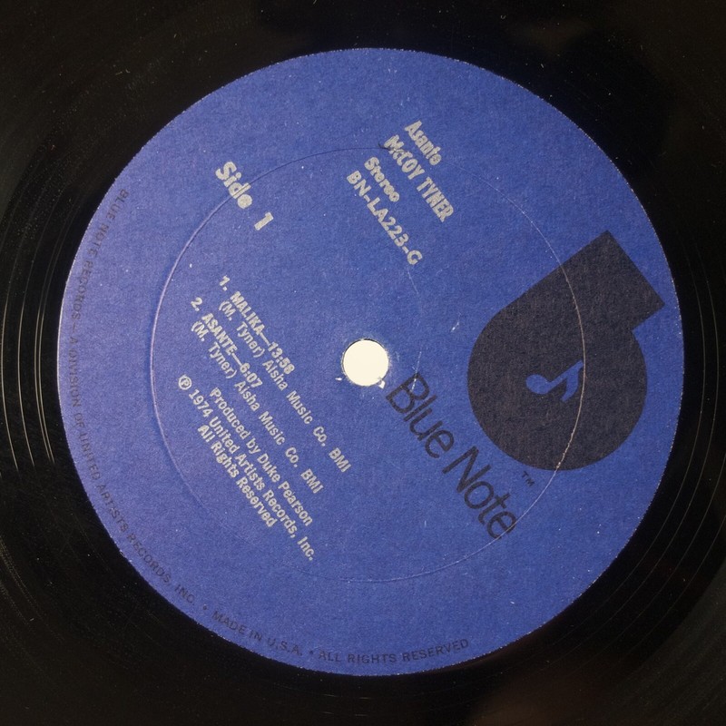 McCOY TYNER: Asante US Blue Note BN-LA223-G Jazz LP Post Bop '74