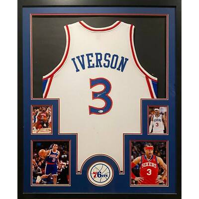 Allen Iverson Framed Jersey Beckett Autographed Signed