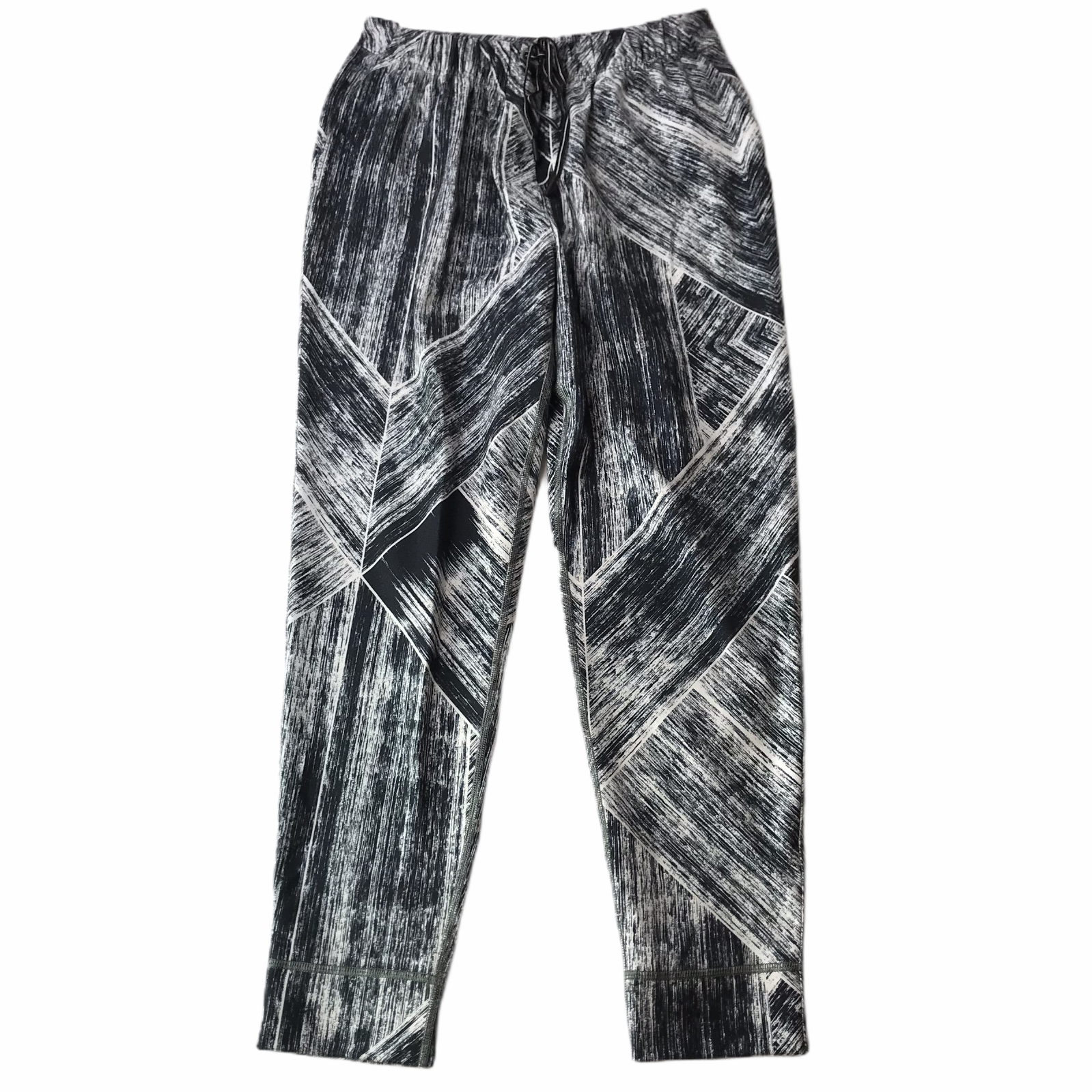 RARE Lululemon Pants Black White Streaks Striped Geometric