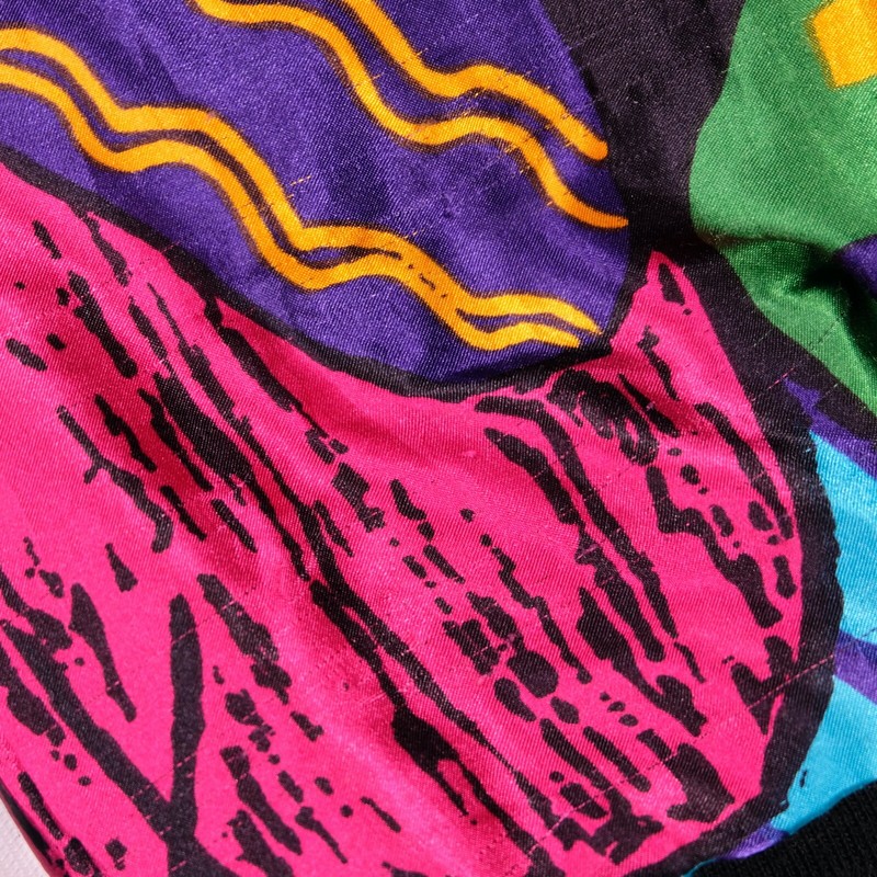 Rare Vintage VENEZIA Vitale Abstract Art Bomber Full Zip Jacket