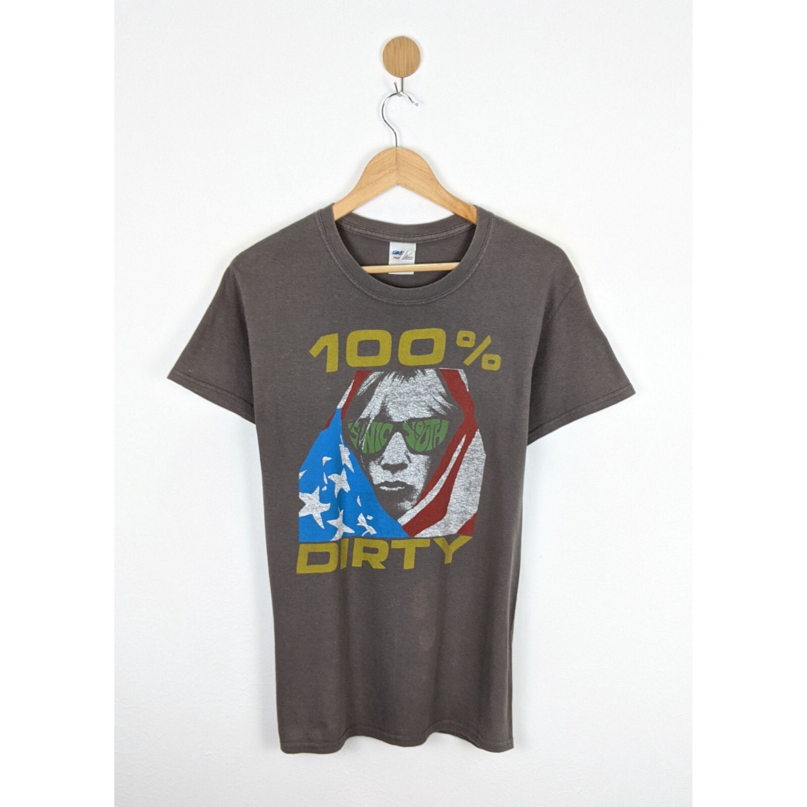 Sonic Youth 100% DIRTY Tシャツ L GILDAN Vintage Sonic Youth 100% Dirty Shirt - BIDSTITCH