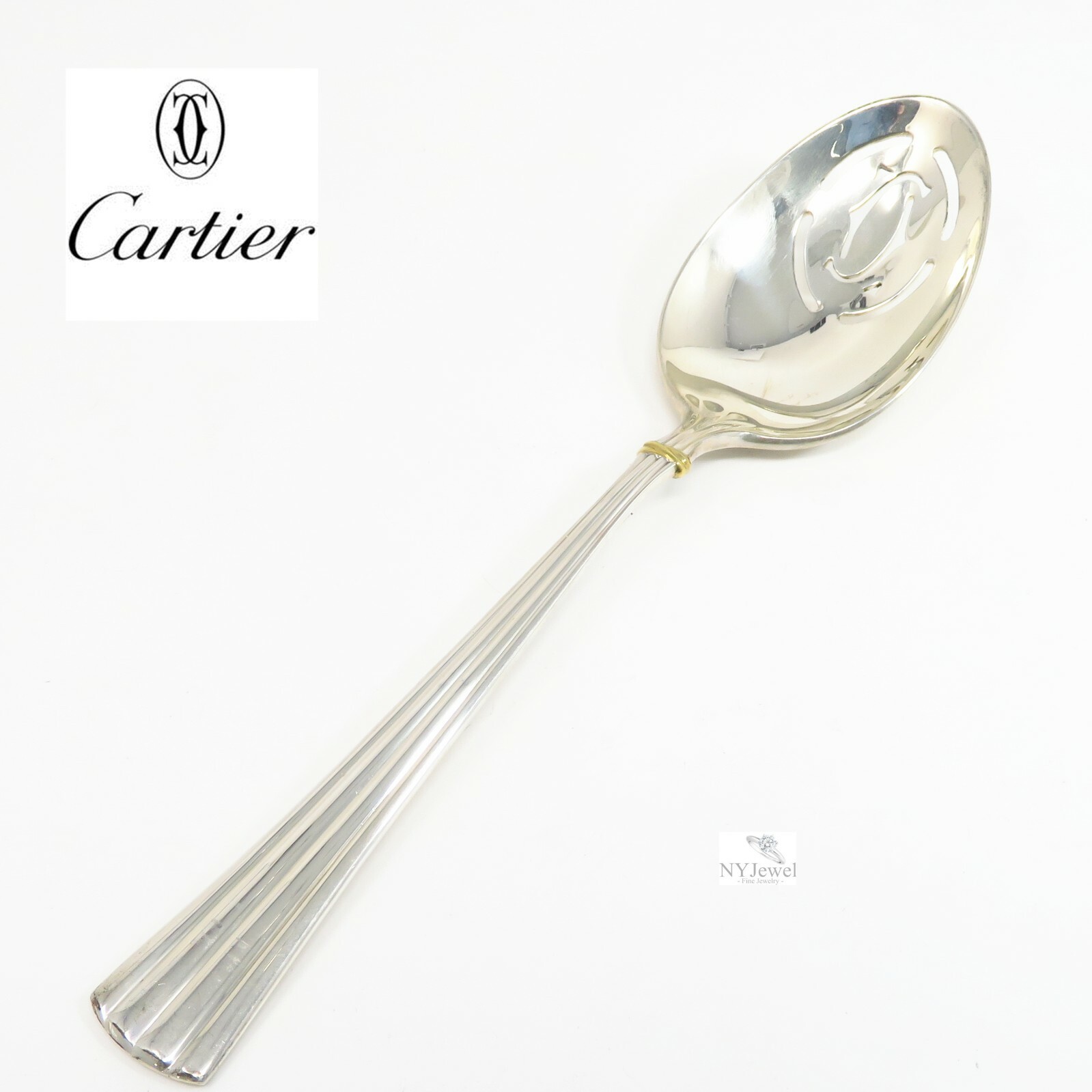 NYJEWEL Cartier 925 Sterling Silver Gold Plated Serving NYJEWEL Cartier 925 Sterling Silver Gold Plated Serving