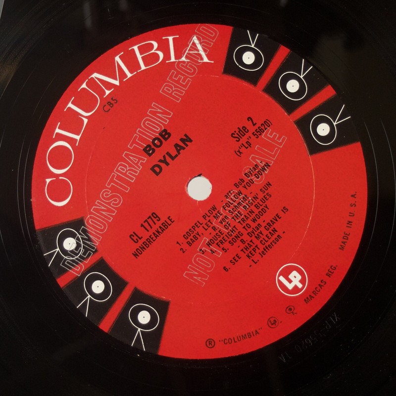 BOB DYLAN: Self Titled US Columbia CL 1779 6-Eye Mono Promo Scarce Vinyl LP Folk