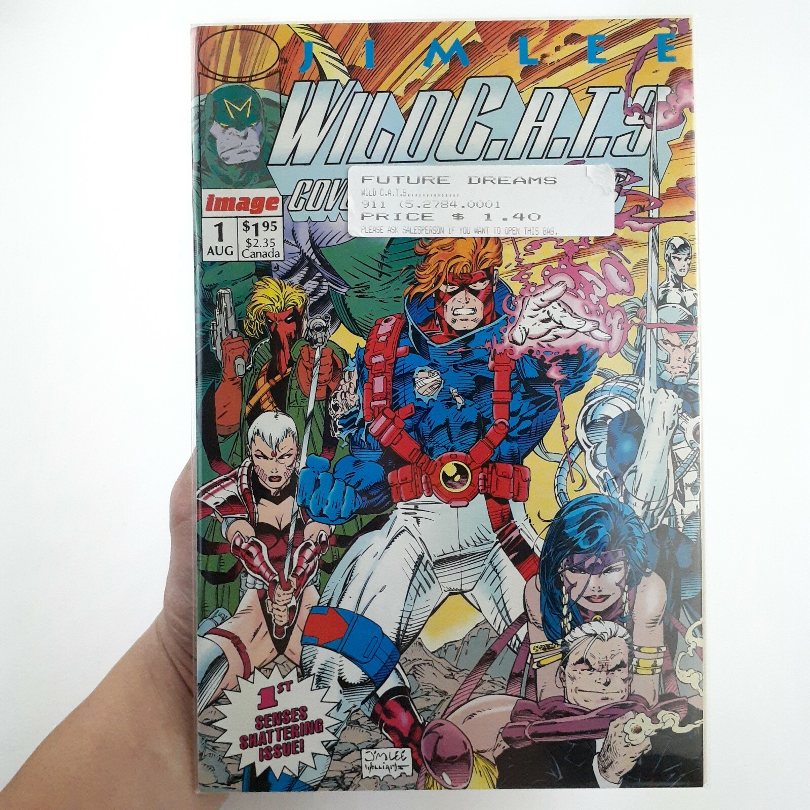 Wildcats Tシャツ Lサイズ アメコミ Jim Lee ビンテージ Image Comic Book Wild CATS 1 August 1st Issue Edition Jim