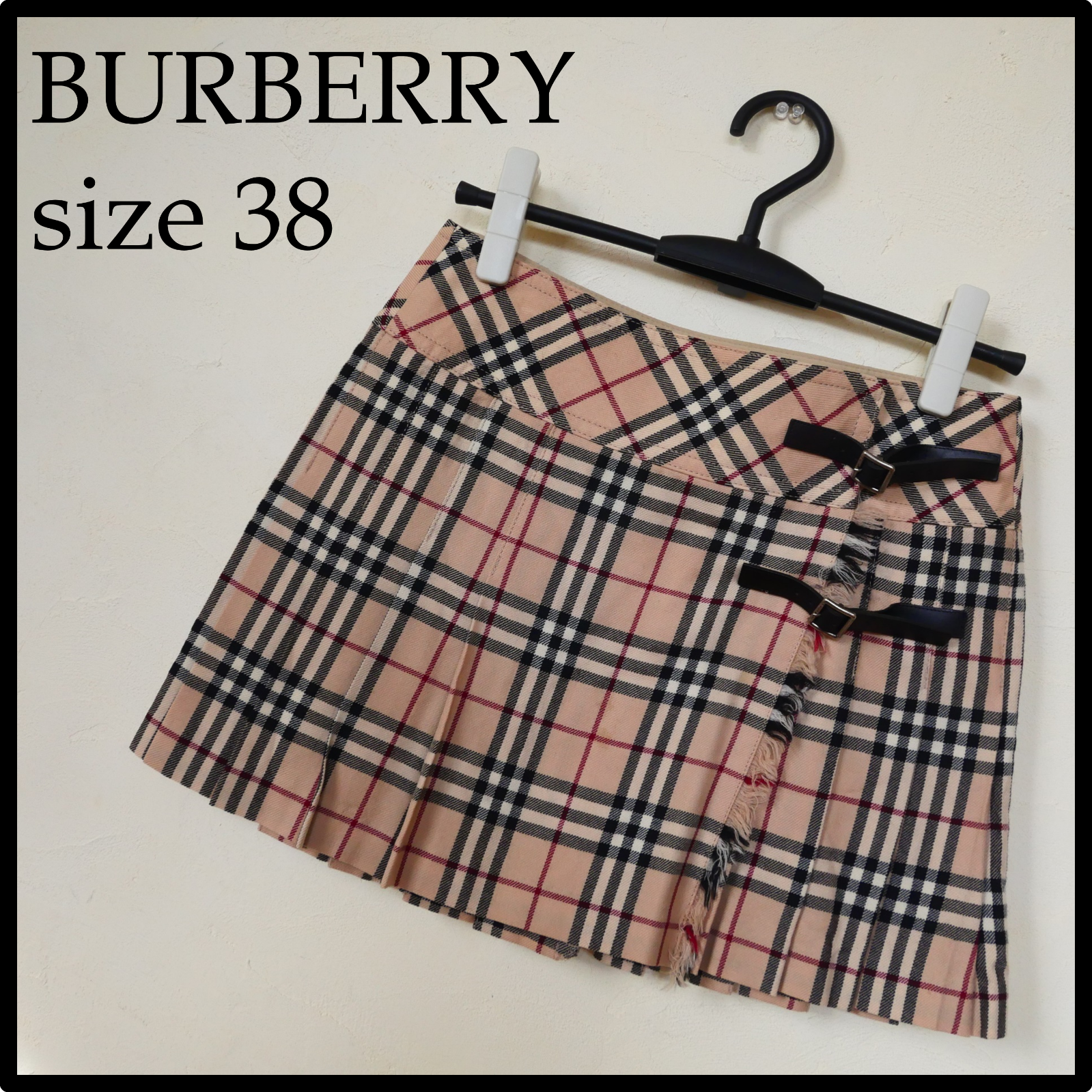 スカート BURBERRY BLUELABEL Novacheck flare skirt Burberry Blue Label flare skirt Nova Check Size 38 AUTHENTIC