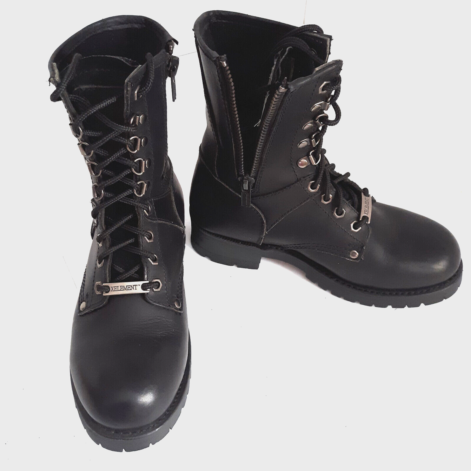 Sz 9.5 M Leather Zip Up Water Oil Resistant