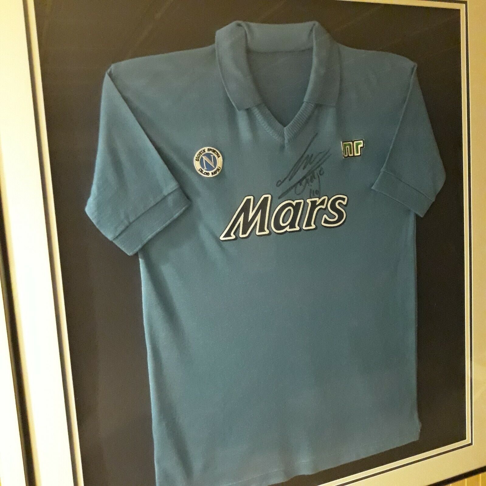 Diego Maradona Match Worn Signed Napoli Soccer Jersey Custom Diego Maradona Match Worn Signed Napoli Soccer Jersey Custom