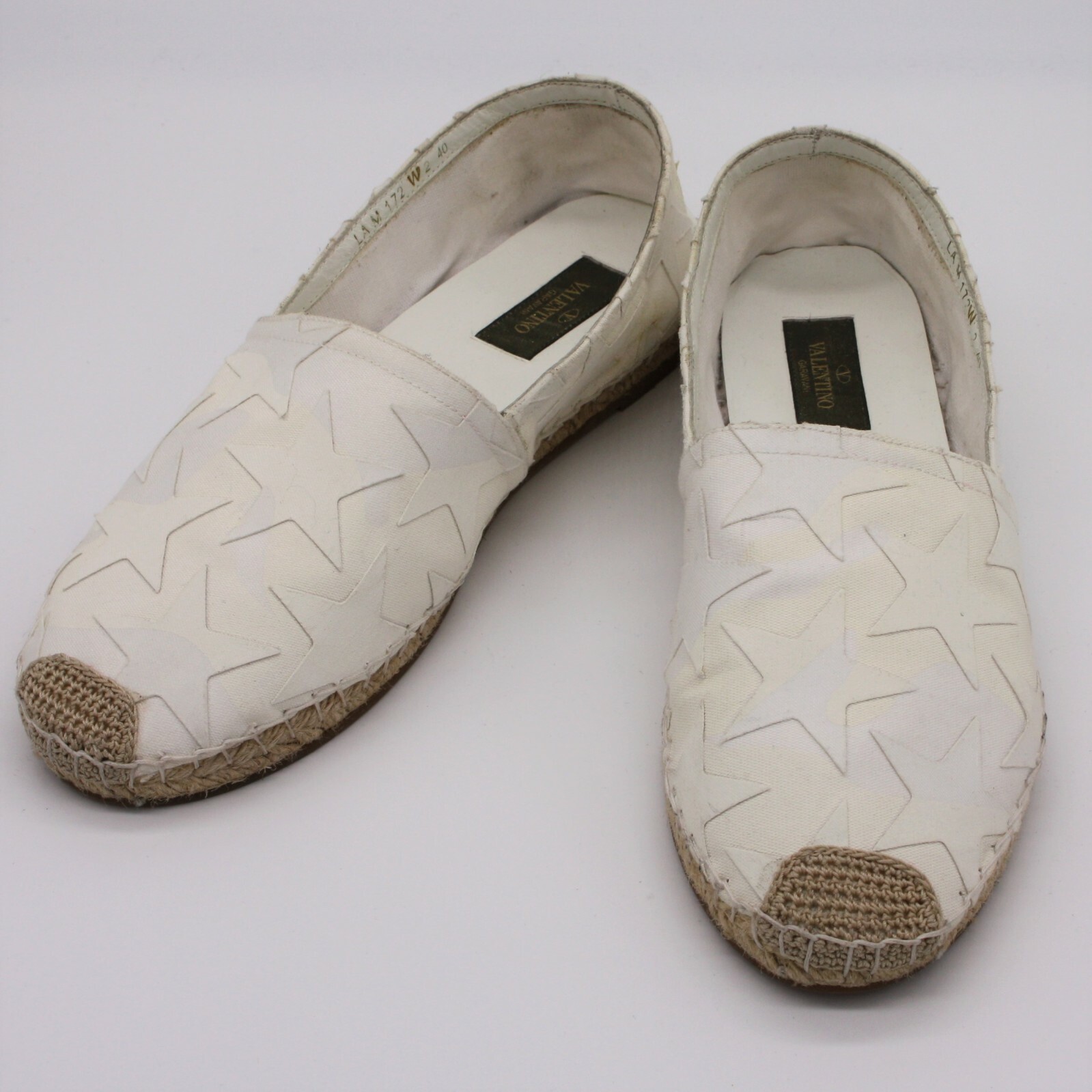 Valentino Garavani Slip-On Espadrilles Shoes with White