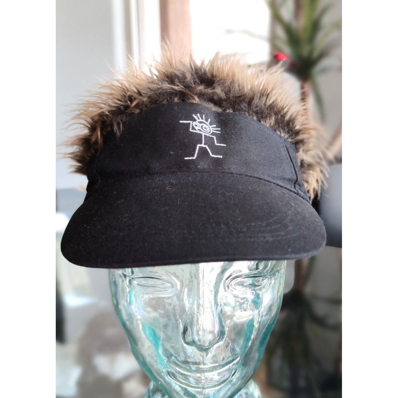 Happy Man Crazy Raccoon Head Hair Hat Cap Adjustable