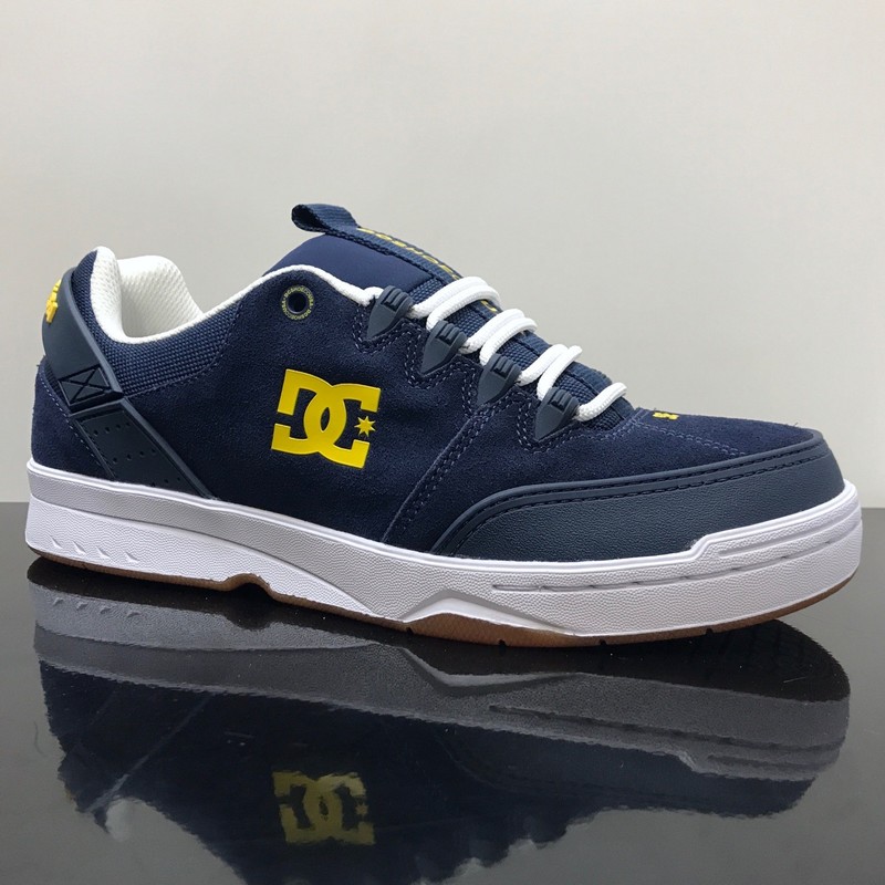 DC Chaussures syntaxe Blanc Marine Skate Baskets