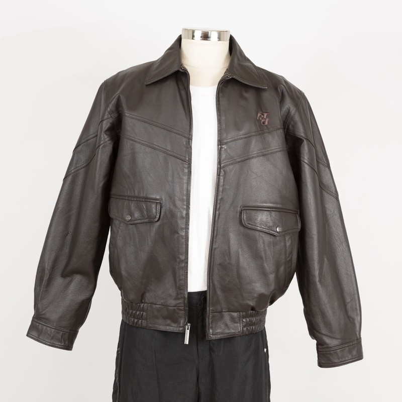 Mens Vintage Leather Jacket Size L Phase 2