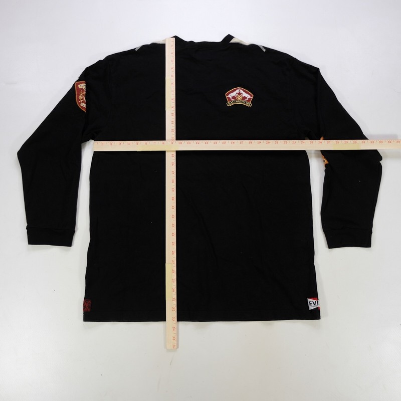 Rare Vintage EVISU Racing Genes Patches Long Sleeve T Shirt 90s