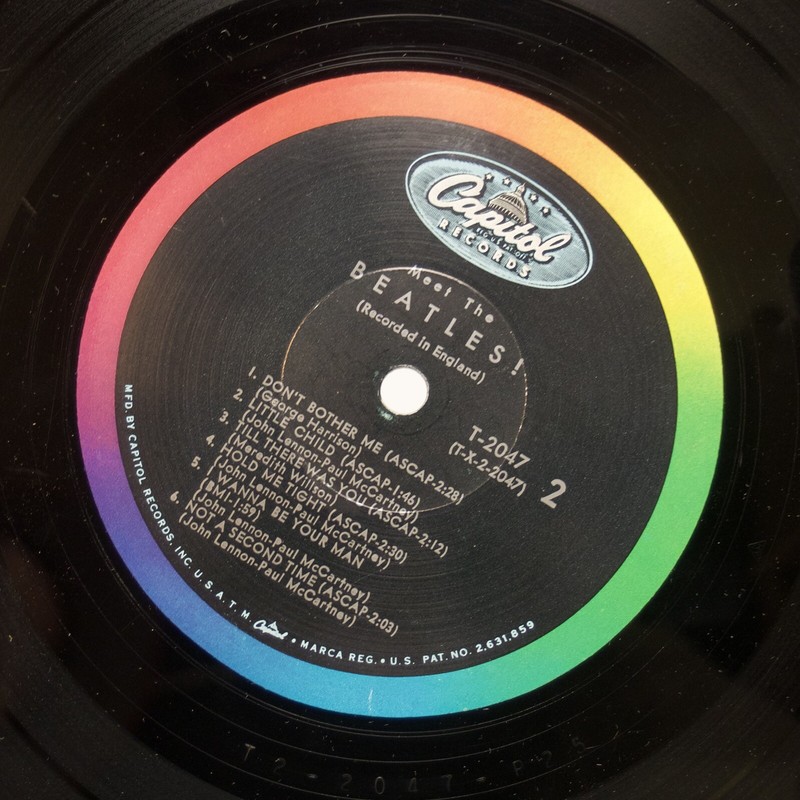 THE BEATLES: Meet The Beatles US Mono Orig T-2047 Capitol Vinyl LP
