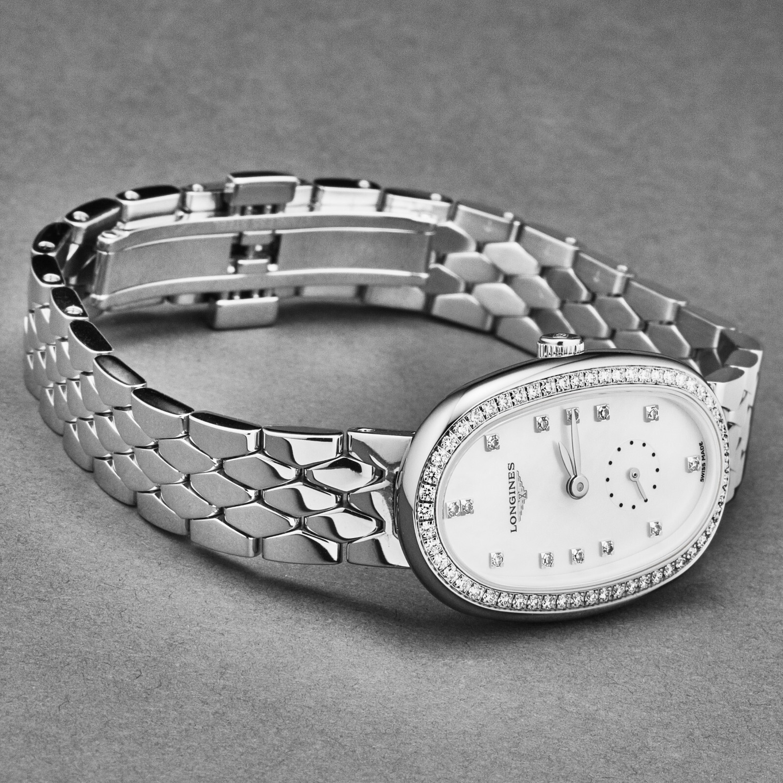Pre-owned Longines Women's 'symphonette' Mop Dial Stainless Steel Watch L2.306.0.87.6