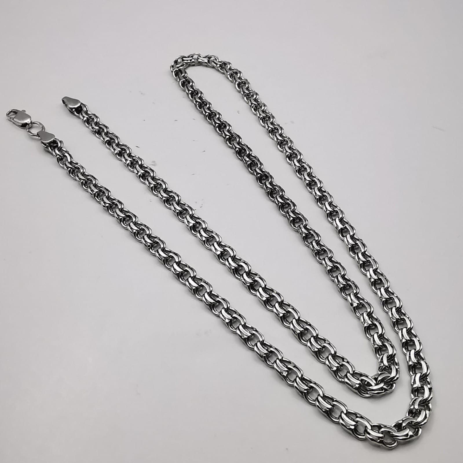 アクセサリー Vintage Silver Oval Heavy Chain Necklace big_CH336s18SVCHAN.jpg