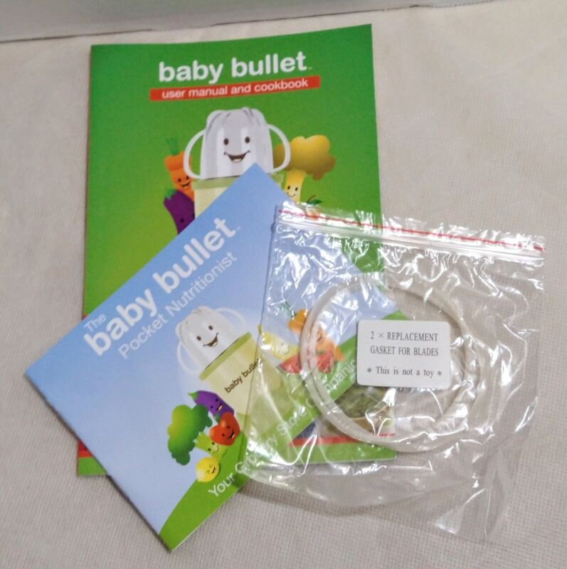 Magic Bullet Baby Bullet Blender User Manual/Cookbook Pocket Nutritionist 