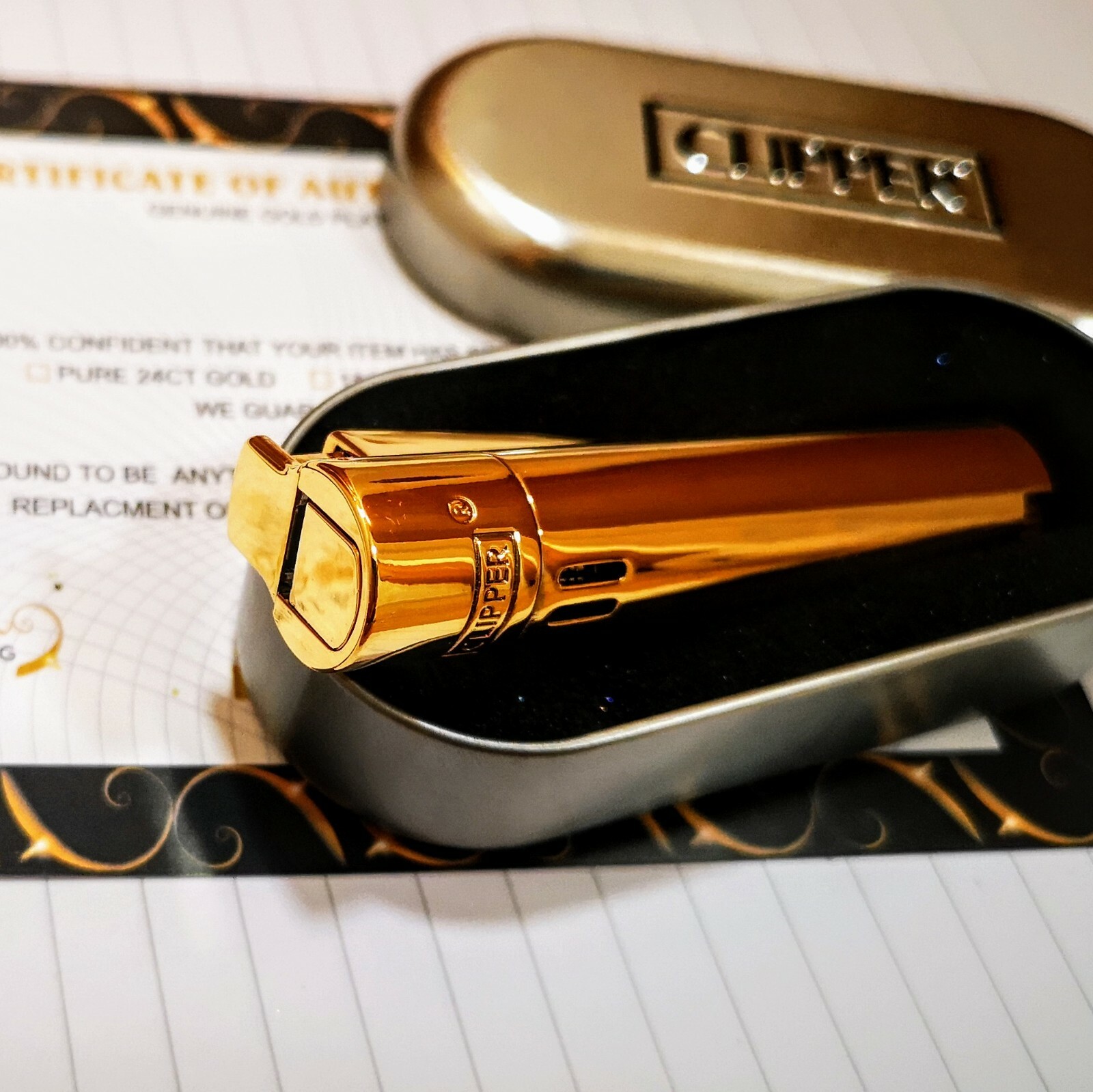 Calories ゴールドライター 38884/24 Calories ゴールドライター 38884/24 Amazon.com: Clipper Lighter 3
