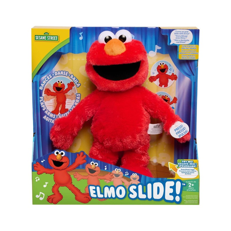 Sesame Street Elmo Slide Sing Along Plush Toy, 14-in, Ages