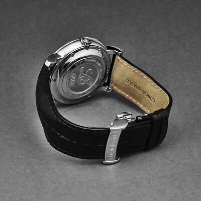 Pre-owned Louis Erard Louiserard Excellence, M, Strp, Blk Regltr-d,s/s-b,m A